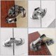 thumbnail image 4 of 4pcs Cabinet Door Hinges, Cabinet Cupboard Opener With 32 Screws, Stainless Steel Folding Hinges Automatic Closing Hinges For Kitchen Cupboard Furnitu, 4 of 4