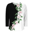 thumbnail image 5 of Save for Later List Long Sleeve Shirts for Women Plus Size Crew Neck T Shirt Floral Trendy Summer Tunic Tops Casual Loose Fit Tees Shirt Oversized Blouses Ropa Mujer Women Past Purchases, 5 of 5
