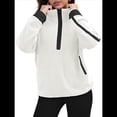 thumbnail image 1 of Sudadera de Mujer con Media Cremallera, Suave y Extragrande, con Bolsillos, Cálida y Afelpada. L, 1 of 8
