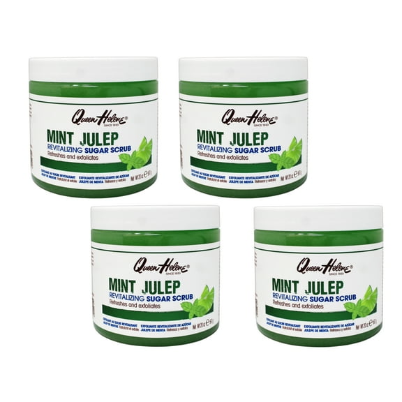 Queen Helene Mint Julep Revitalizing Sugar Scrub, Refreshes and Exfoliates, 20 Ounce - 4 Pack