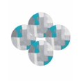 thumbnail image 7 of 15 Inch Round Placemats Set of 4, Blue Abstract Non Slip Heat Insulation PP Table Mats, Grey Geometric Oil Painting Vintage Gradient Washable Place Mats for Kitchen Dining Party Table Decor, 7 of 7
