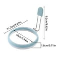 thumbnail image 2 of Under 10$ Free Ship Home Decor Silicone Egg Cooking Reusable Omelette Ring Egg Ring for Griddle Functional Kitchen Tools Blue,10x10x1.8cm, 2 of 2