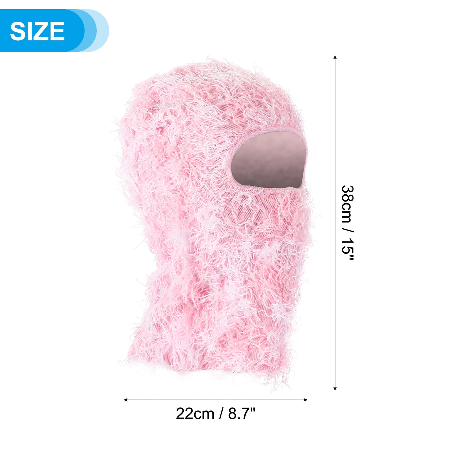 Uxcell Fuzzy Distressed Balaclava Ski Mask Camo Knitted Full Face