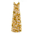 thumbnail image 5 of Leutsin Robe Décontractée à Fleurs pour Femme Aguichant à Rayures Sans Manches Longue Robe Grande Taille, 5 of 5