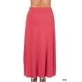 thumbnail image 3 of Zenana Women & Plus Relaxed Drawstring Waist Draped Basic Maxi Skirts with Side Pockets, 3 of 6