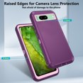 thumbnail image 4 of Asuwish Compatible with Google Pixel 8A 5G Phone Case Hybrid Rugged Shockproof Hard Protective Drop Proof Full Body Heavy Duty Mobile Cell Cover for Pixel8A A8 Women Men Purple, 4 of 8