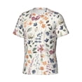 thumbnail image 5 of Vsdgher Watercolor Floral Print Men's Dry Fit Mesh Athletic Shirts Moisture Wicking Tennis T-Shirt Tops, 5 of 9