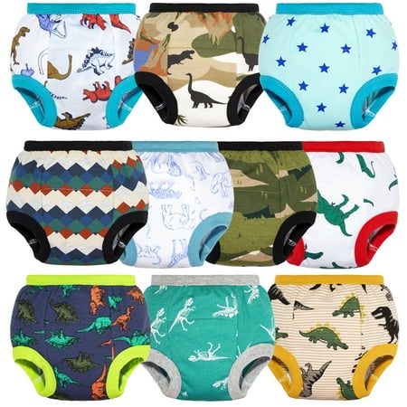 

BIG ELEPHANT Baby Boys 10 Pack Toddler Potty Training Pants 100% Cotton Underpants 12-24 Months