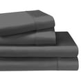 thumbnail image 2 of BNM Egyptian Cotton 1200 Thread Count Solid Deep Pocket Bedroom Sheet Set, California King, Charcoal, 2 of 11