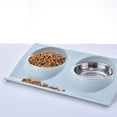 thumbnail image 4 of Opolski Dual Bowl Design Stainless Steel Dog Cat Puppy Feed Food Water Dish Pet Supplies, 4 of 8