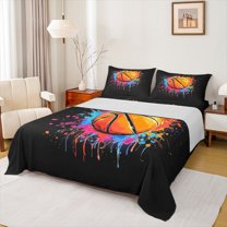 Castle Fairy Boys Girls Basketball Gamer Queen Sheet Sets,Sport Gamer Bed Set