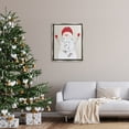 thumbnail image 2 of Stupell Industries Seasonal Snowman Smiling Red Hat Holiday Painting Gray Floater Framed Art Print Wall Art, 2 of 6