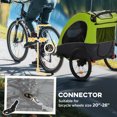 thumbnail image 6 of Aosom Bike Trailer for Kids 3 In1 Foldable Child Jogger Baby Stroller Transport Carrier, Rubber Tires Adjustable Kid Bicycle Trailer Green and Gray, 6 of 9