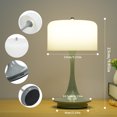 thumbnail image 2 of 3W Cordless Mushroom Table Lamp Nightstand Mushroom Lamp 2000mAh Battery 3 Levels Dimmable Bedroom Living Room Retro Bedside Lamps, 2 of 9
