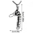 thumbnail image 3 of Collar con colgante de pene hecho a mano en plata de ley. Un divertido regalo de San Valentín para hombres y mujeres. 5 cm. Código de producto 43156. 5 cm, 3 of 3