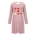 thumbnail image 5 of Diufon Women's Nightgown Long Sleeve Valentine's Day Printed Sleep Dress Soft Comfortable Nightdress, 5 of 6