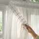 thumbnail image 2 of Nvzi Cortinas de lamas transparentes, 1 pieza, blancas, 67 × 59 pulgadas, ligeras, translúcidas, con caída fluida, ideales para dormitorio. Se adhieren fácilmente para la decoración del hogar., 2 of 5