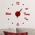 thumbnail image 4 of Agiferg DIY Wall Clock 3D Mirror Surface Sticker Home Office Decor Clock, 4 of 4