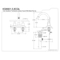 thumbnail image 2 of Kingston Brass Claremont Two Handle 4" Centerset Lavatory Faucet with Brass Pop-up, 2 of 2