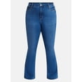 thumbnail image 5 of Terra & Sky Women's Plus High Rise Bootcut Jeans, Sizes 16W-28W, 5 of 5