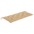 thumbnail image 5 of vidaXL Folding Garden Bench with Multi Color Cushion Bamboo Lounge Seating, 5 of 9