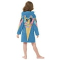thumbnail image 7 of FORMRS Niños Bathrobe Unisex Hooded Robe Soft Plush Pajamas Sleepwear, Size 2-3T, Colorful Ice Cream Cat, 7 of 7