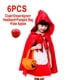 thumbnail image 4 of Disfraz de fantasía de Halloween para niñas, vestido de diablo de fantasía para bebés, bruja de vampiro, Caperucita Roja, Carnaval, 4 of 5