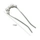 thumbnail image 5 of Horquilla francesa elegante con perlas de imitación, antideslizante, para moño largo y grueso, horquilla de metal en forma de U, accesorios para el cabello para mujeres y niñas., 5 of 7