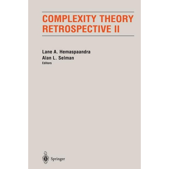 Complexity Theory Retrospective II, (Paperback)