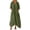 Army Green, variant on Womens Cotton Linen Maxi Dresses Casual 3/4 Sleeve V Neck Loose Long Kaftan Dress with Pockets Summer Flowy Sundress (S, Mint Green)