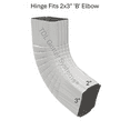 thumbnail image 6 of TDL Gutter Systems White Magnetic Retention Clip with Steel 2x3" B Style Downspout Flip Up Hinge  , 4.2 in, 2.6 in, 1 Piece Roof Gutter Accessories, 6 of 10