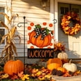 thumbnail image 4 of DefiDgd 12x18inch Bow Pumpkin Pattern Garden Flag,Double Sided Fall Yard Banner Decorative Flag for Thanksgiving Lawn Porch Patio Outdoor Garden Holiday Home Decoration(A), 4 of 6