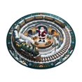 thumbnail image 2 of Cififendec Christmas Round Area Rug, 31.5", Large 3D Visual Illusion Floor Mat with Santa Print Non Slip Base for Fireplace Side Festive Floor Styling, 2 of 6