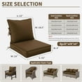 thumbnail image 2 of Kimunuk Outdoor Seat Cushion Set, 22" X 24" X 4" Water-Resistant & Fade-Resistant Patio Furniture Replacement Cushions with Handle and Straps for Sofa Chair, Chocolate, 2 of 7