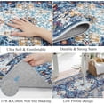 thumbnail image 3 of Findosom 2'x12' Hallway Runner Rug Washable Vintage Kitchen Laundry Runner with Non Slip Backing Farmhouse Entryway Living Room Floor Mat Stain Resistant Runner Carpet Blue, 3 of 6