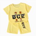 thumbnail image 2 of Toddler Girl Boy 2 Piece Cute Print Short Sleeve T-Shirt and Shorts Set Round Neck Tee Elastic Waist Outfits Kaprioy Toddler Girl Clothes 6 9 18 24 Months 2T 3T 4T 5T 6T, 2 of 4