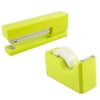 JAM Paper Office & Desk Sets - 1 Stapler & 1 Tape Dispenser - Lime Green - 2/pack