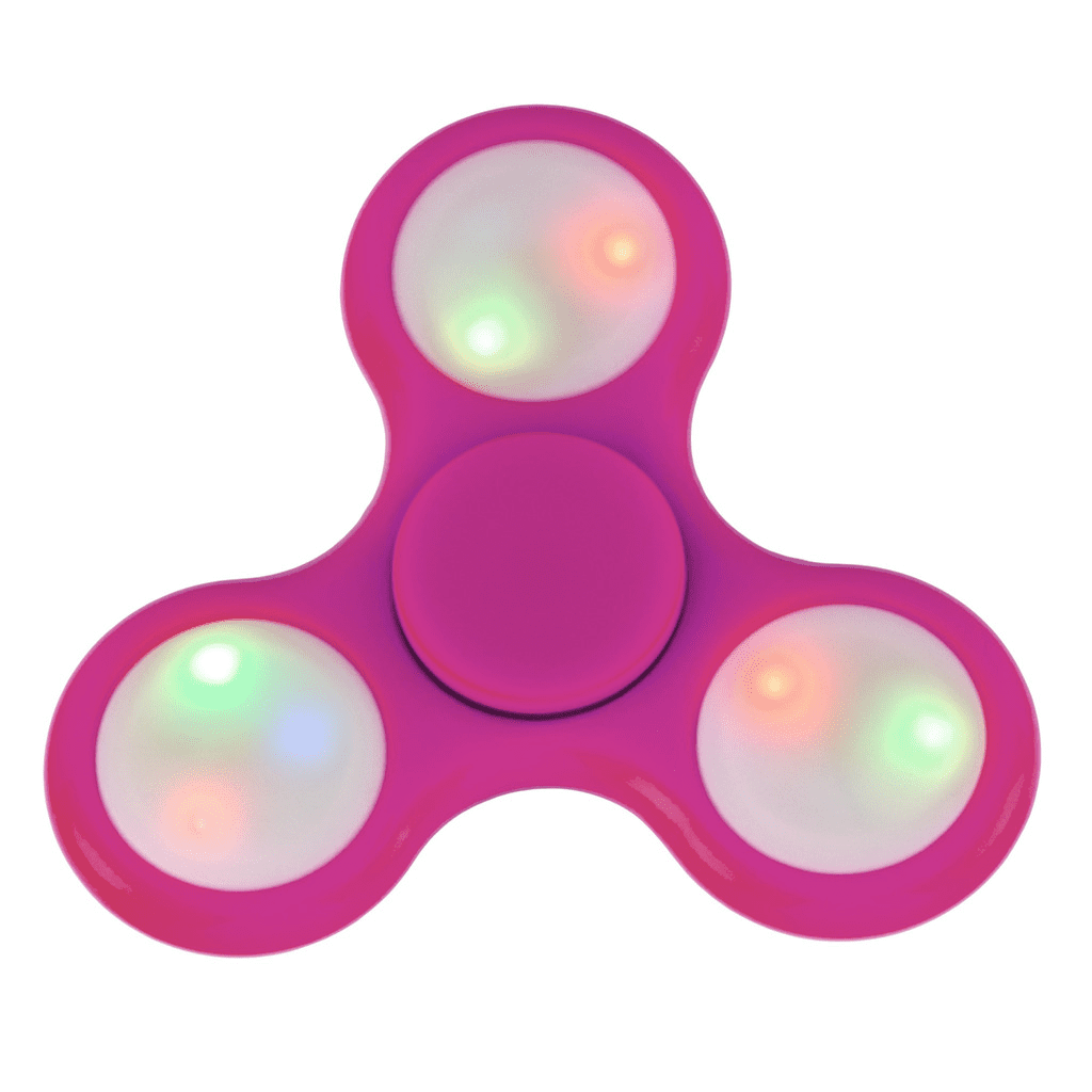 Light Pink/Black Tri FIDGET Spinner Smooth Good Quality Hand SPINNER Desk Toy