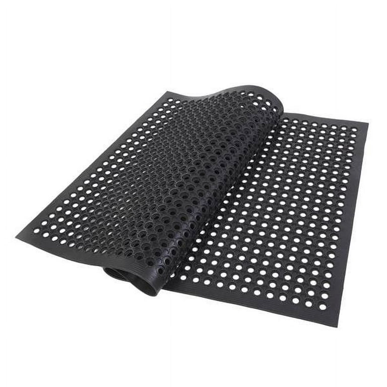 Rubber Floor Mat, 36x60 inch Anti-Fatigue Drainage Mat, for Wet Areas,  Non-slip Bar Kitchen Industrial Rubber Cushion, Bathtub Bathroom Bath Mat