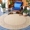 thumbnail image 2 of Safavieh Courtyard Derek Oriental Indoor/Outdoor Area Rug, Natural/Brown, 5'3" x 5'3" Round, 2 of 9