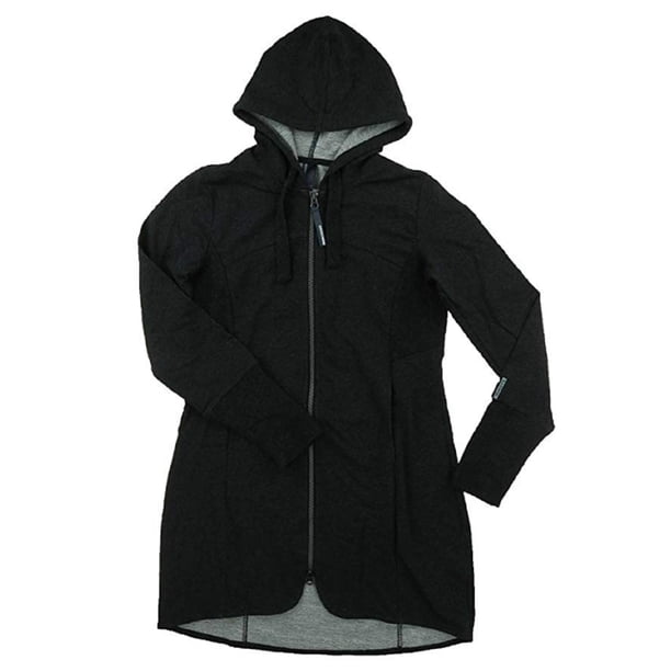 Mondetta Mondetta Women S Andrea Full Zip Long Length Hooded Jacket Charcoal Heather Small Walmart Com Walmart Com