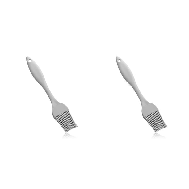Naiovety Cepillo de aceite para hilvanar barbacoa con mango BBQ Cocinar filetes Hornear postres Untar mantequilla Accesorios de cocina para el hogar Gris gris 2piezas Naiovety CBP185618