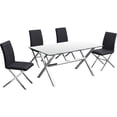thumbnail image 2 of Best Master Furniture Timber 5 Piece Modern Stainless Steel Dining Set in Black, 2 of 2