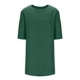 thumbnail image 5 of Women Summer Dresses Plus Size Clearance, Fashion Women's Summer Casual Round Neck 3/4 Sleeve Solid Beach Sundresses Pockets Dress(Army Green,M), 5 of 5
