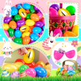 thumbnail image 4 of Huevos de Pascua OCTERIC, 160 unidades, rellenables, mezcla de colores, plástico dorado, 4 of 6