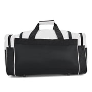 DALIX 21 Sports Duffle Bag Gym Travel Pack in White