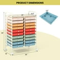 thumbnail image 3 of Gymax Office Rolling Cart 20 Storage Drawers Scrapbook Paper Studio Organizer Macaron, 3 of 10