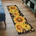 thumbnail image 3 of Runner Rug 2'x6', Sunflower Washable Non-Slip Hallway Runner Rugs, Yellow Floral Elegant Pastoral Flowers Watercolor Bedside Rugs Floor Mats Carpet Runners for Kitchen Bathroom Laundry Room, 3 of 8