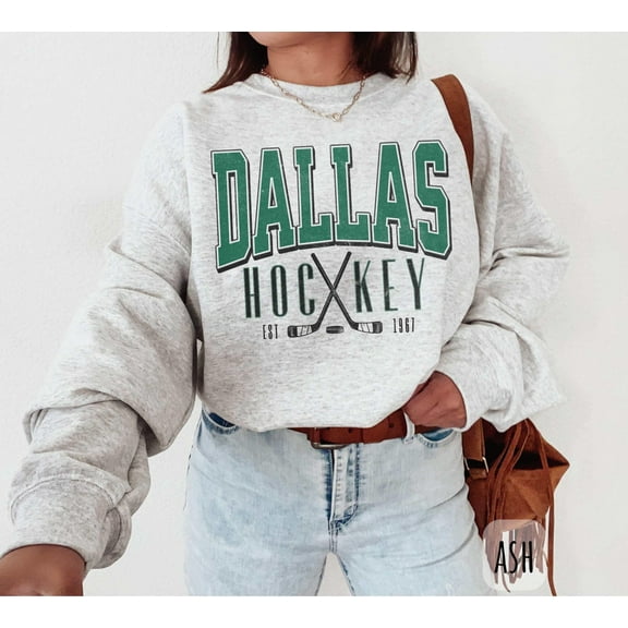 Vintage Dallas Hockey Sweatshirt, Dallas Ice Hockey Crewneck, Dallas Hockey Fan Shirt