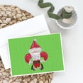 thumbnail image 2 of Christmas Fleur de lis Santa Claus Greeting Cards and Envelopes Pack of 8, 2 of 2